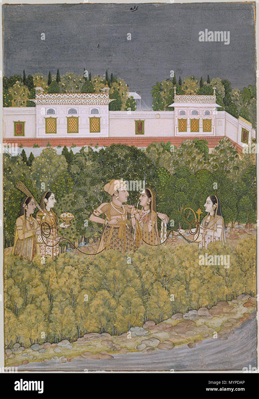18th century garden painting hi-res stock photography and images - Alamy