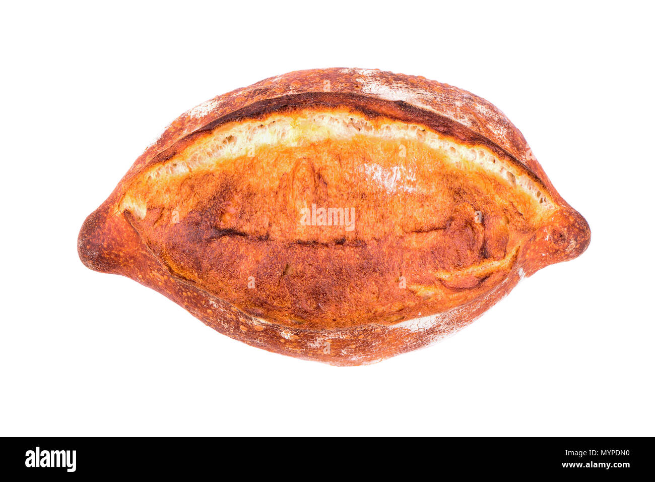 Homemade fresh French bread on a white background top view Stock Photo ...