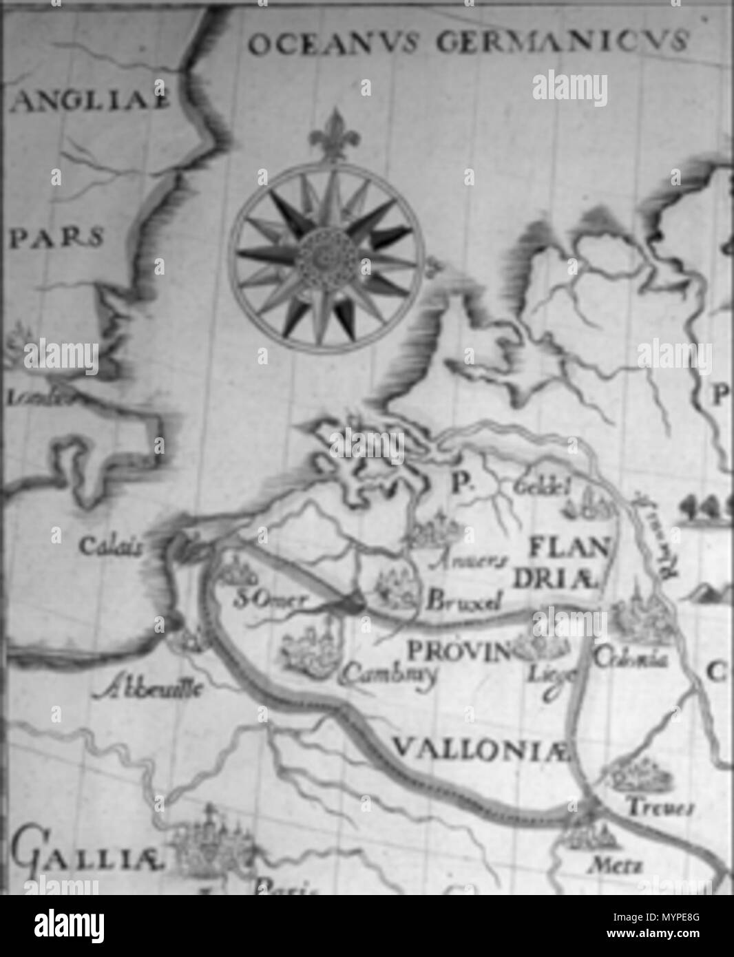 Carte Ancienne Manuscrite De Normandie / France - Montecalerio 1712 - Pièce Unique