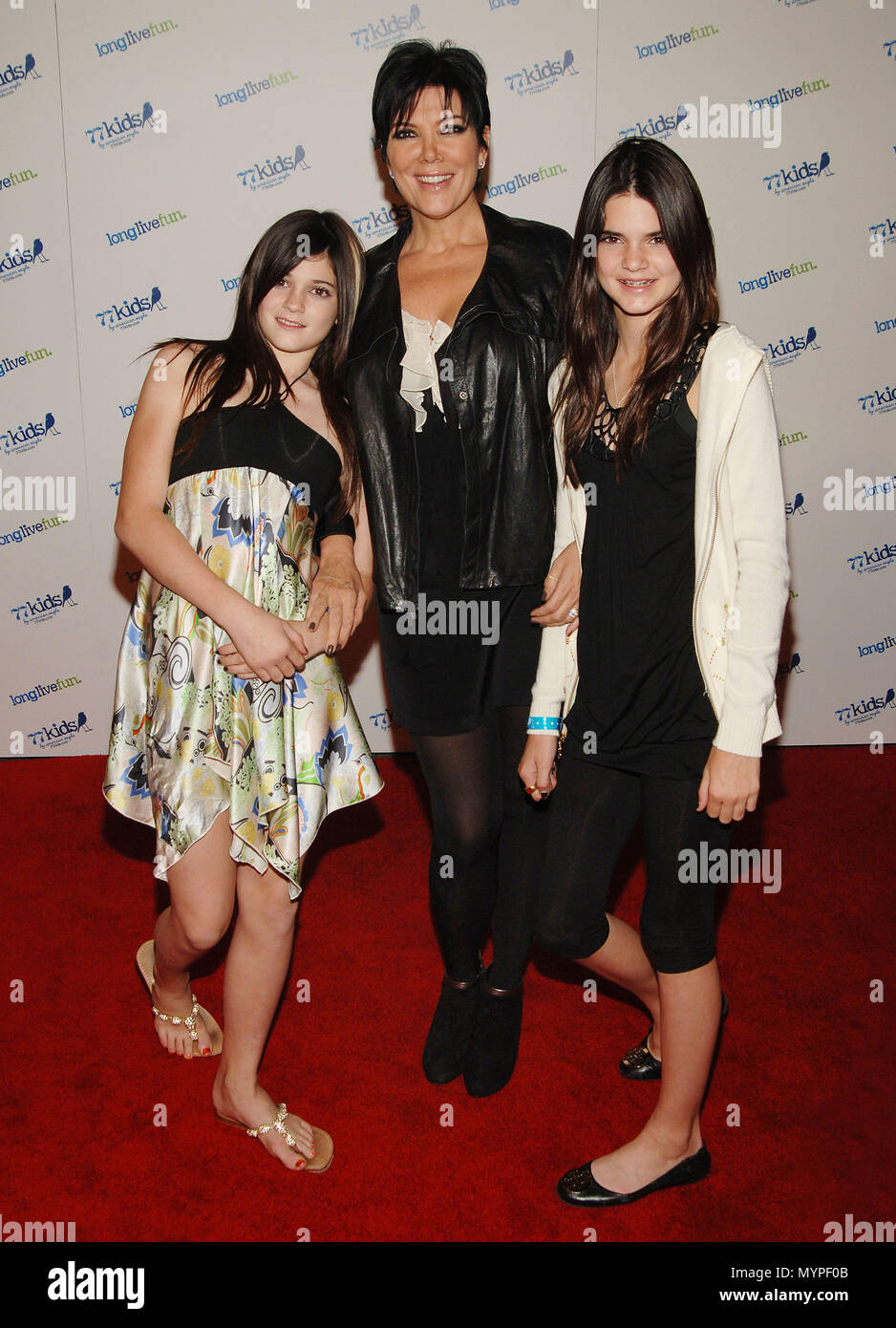 Kris Jenner with kids Kendy and Kylie 77Kids Launch By The Jonas