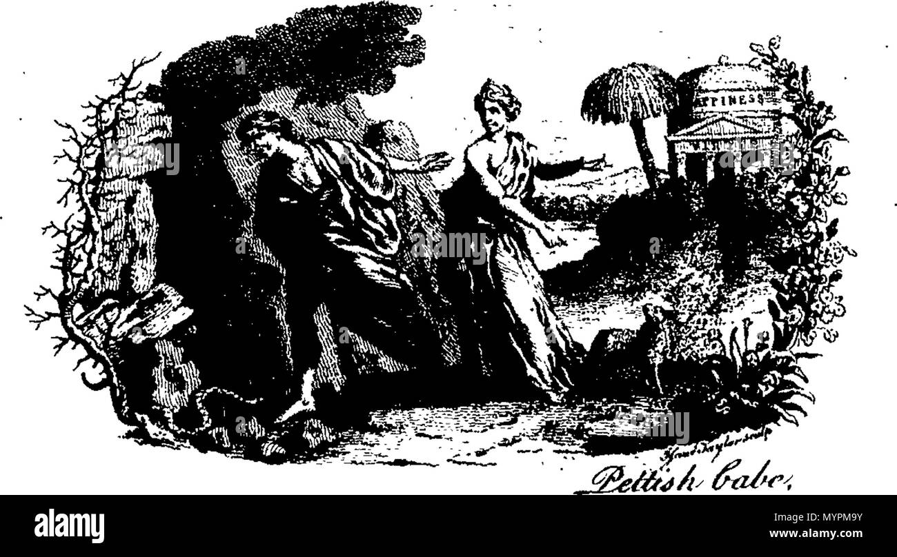 . English: Fleuron from book: An essay on happiness, in four books. By John Duncan, D. D. Rector of Southwarmborough, Hants. The Second Edition, Revised and much Enlarged. 321 An essay on happiness, in four books Fleuron T134690-1 Stock Photo