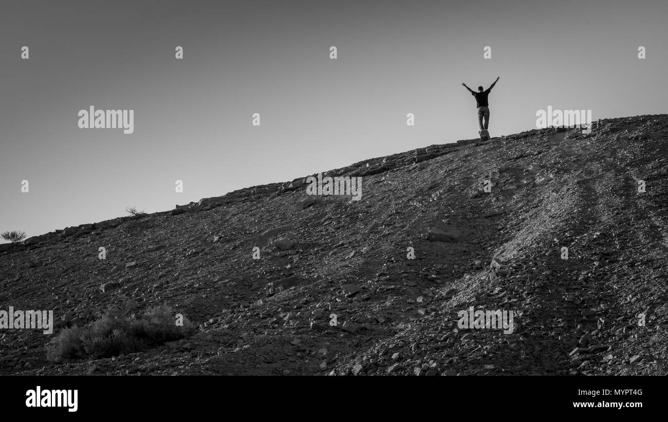 Landscape of Makhtesh Ramon, Israel Stock Photo