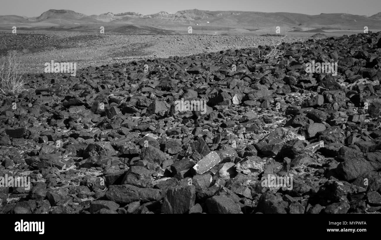 Landscape of Makhtesh Ramon, Israel Stock Photo