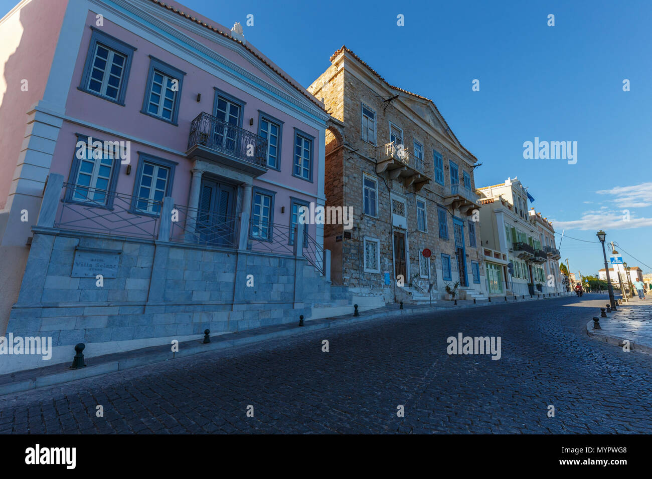 Vaporia District Ermoupolis Syros Island Stock Photo
