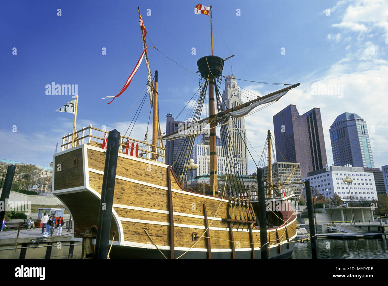 1992 HISTORICAL COLUMBUS SHIP SANTA MARIA REPLICA DOWNTOWN COLUMBUS
