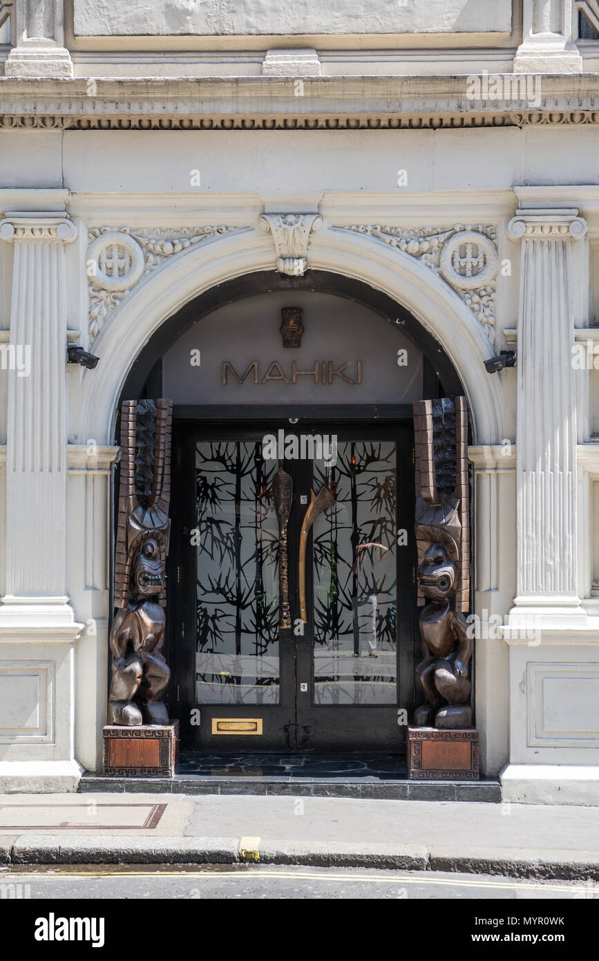 Street Front And Entrance To The Mahiki Cocktail Bar And Club