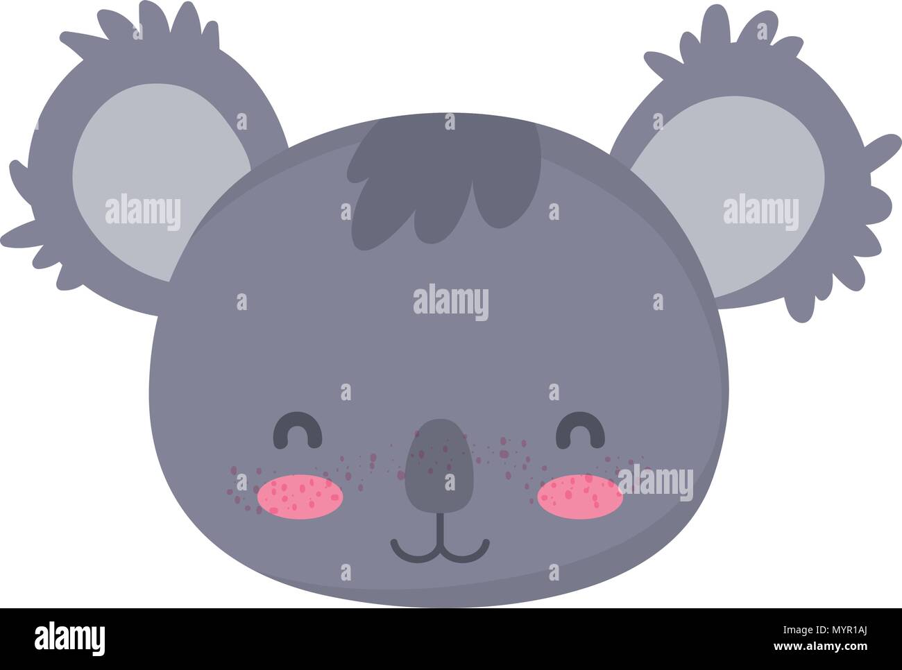 cute koala head wild animal Stock Vector Image & Art - Alamy
