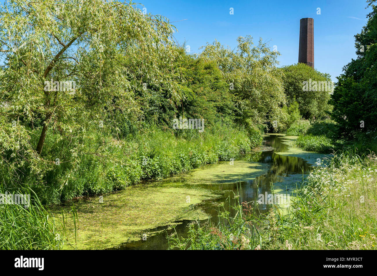 The laid Burrs Country Park Bury Stock Photo