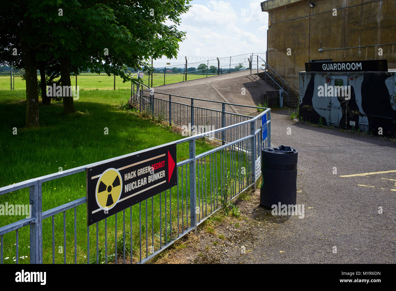 Entrance to the Hack Green secret nuclear bunker in Cheshire Stock Photo