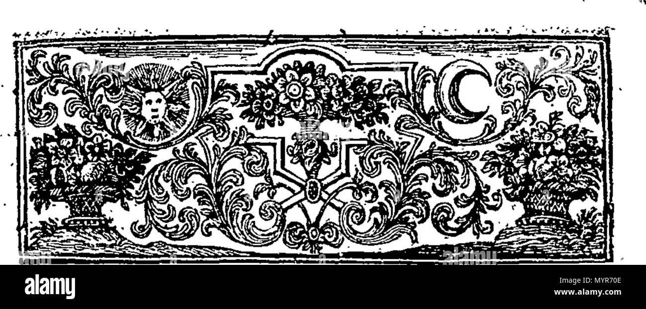 . English: Fleuron from book: An essay on love and charity: wherein our Saviour's new commandment is seasonably urged upon all the professors of christianity. Being the substance of several sermons on John xiii. 34, 35. preach'd at Ipswich. By W. Sheppard. Publish'd at the Request of the hearers. 321 An essay on love and charity- wherein our Saviour's new commandment is seasonably urged upon all the professors of christianity Fleuron T083593-5 Stock Photo