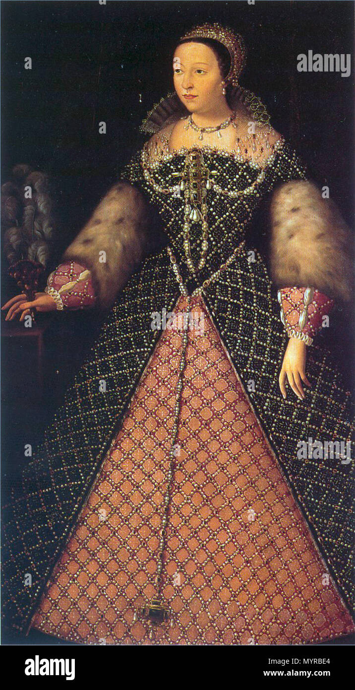 .  Deutsch: Katharina von Medici, Frau von Heinrich II. und Königin von Frankreich  . Portrait of Catherine of Medici (1519-1589) . from 1547 until 1559 364 KatharinavonMedici Stock Photo