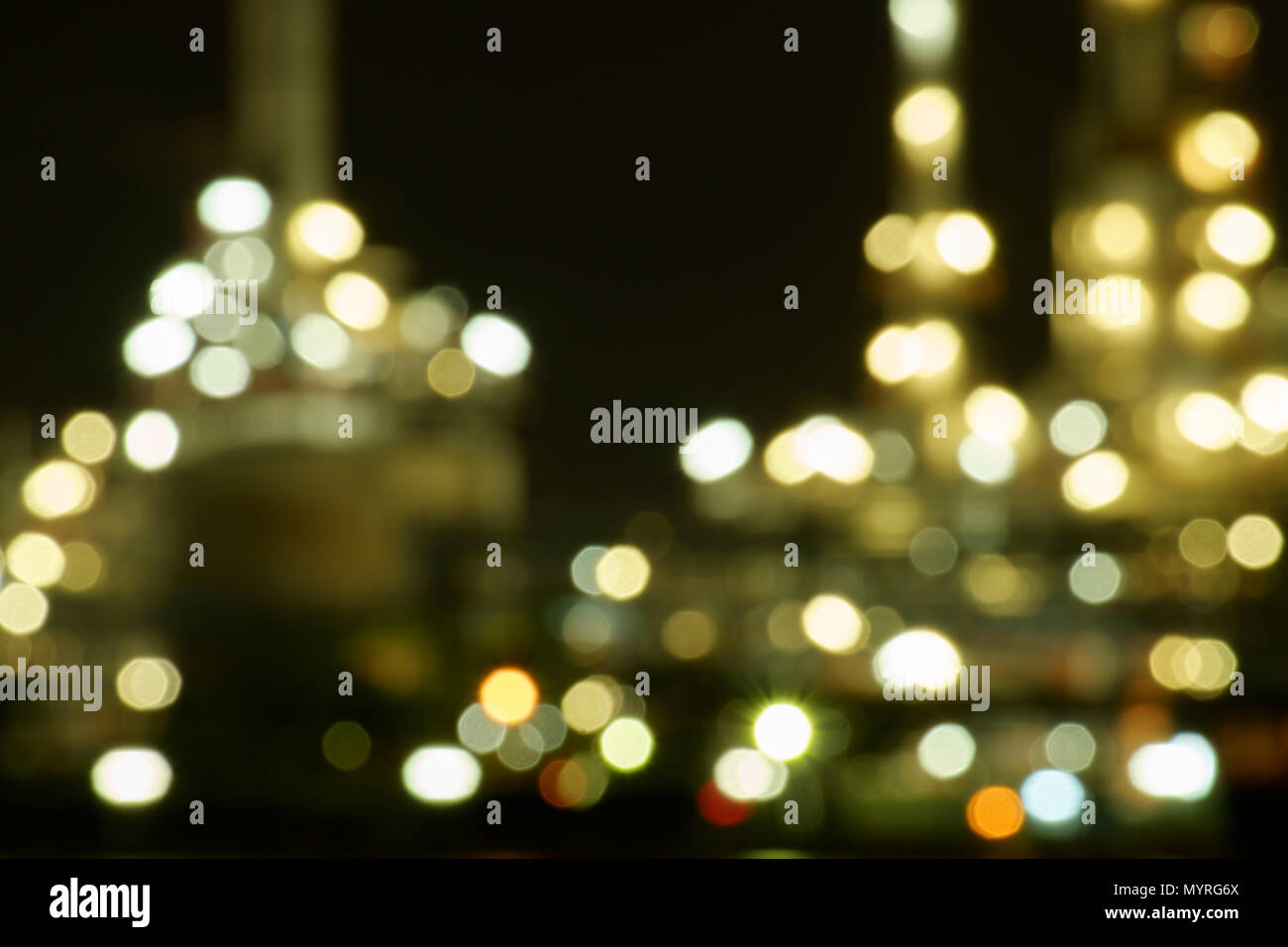 Abstract blur background. View of Oil refinery at night Stock Photo - Alamy
