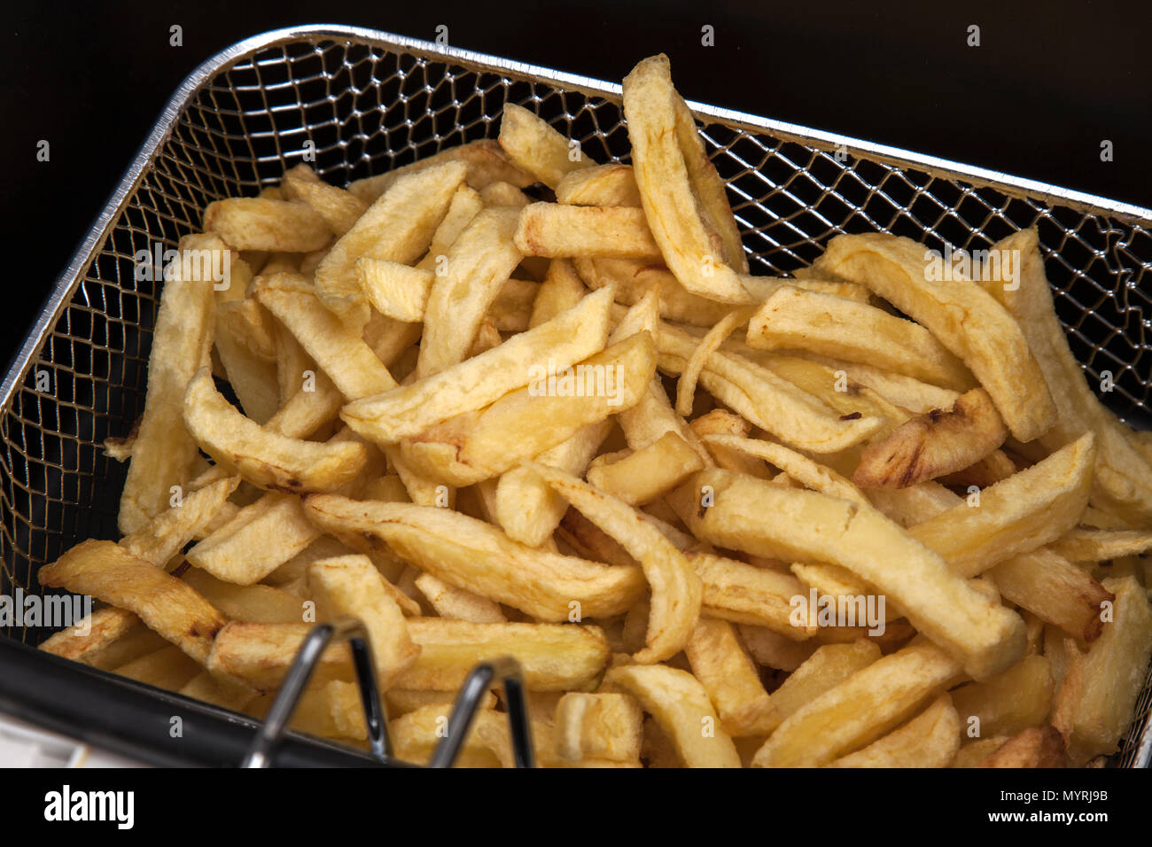 French fries, top view Stock Photo