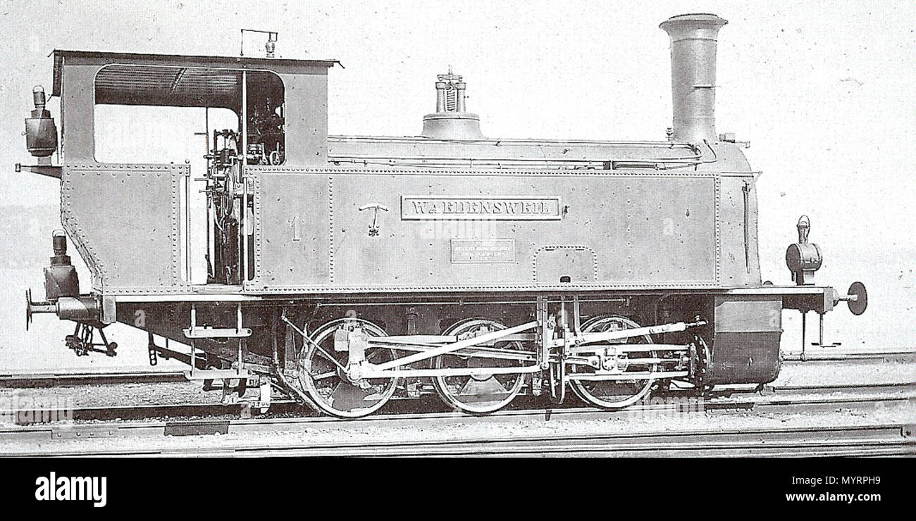 . Dampflokomotive der Wädenswil-Einsiedeln-Bahn E 3/3 Nummer 1 Wädensweil. . Aufnahme zwischen 1878 und 1890 3 WE-E3-3Nr1 Stock Photo