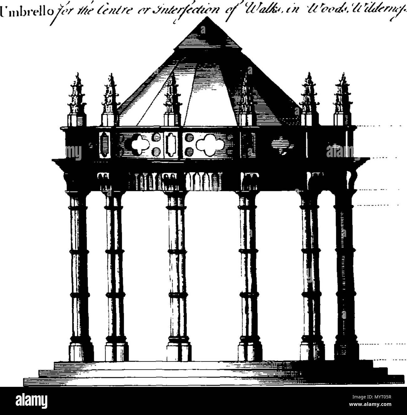 . English: Fleuron from book: Ancient architecture, restored, and ...