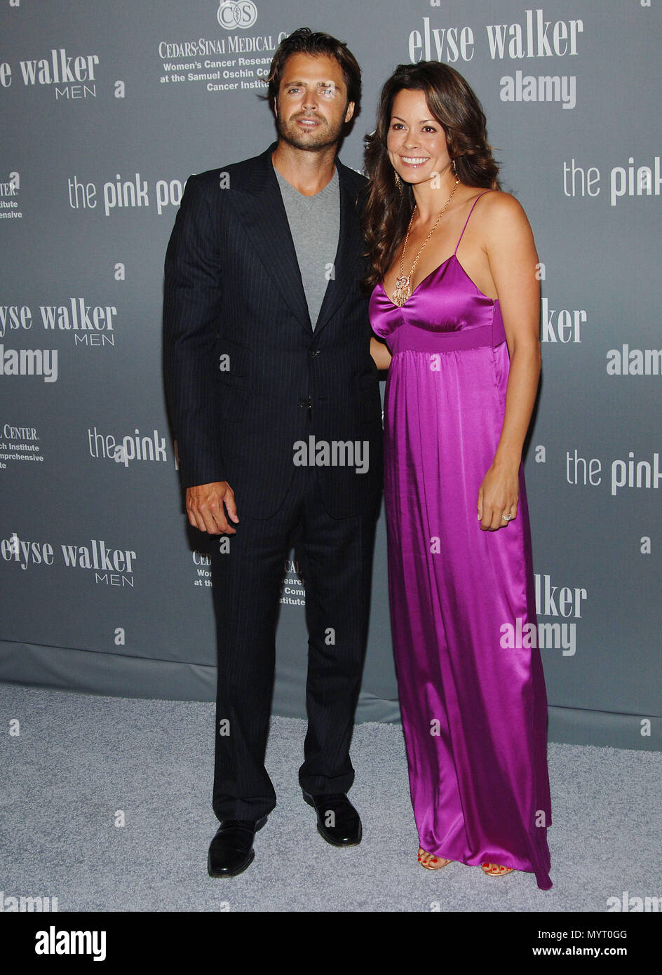 David Charvet and wife Brooke Burke  -  4TH Annual Pink Party To Benefit Cedars-SSinai's Women Cancer Research Institute at the Santa Monica Airport  In Los Angeles.  full length smile CharvetDavid BurkeBrooke 53  Event in Hollywood Life - California, Red Carpet Event, USA, Film Industry, Celebrities, Photography, Bestof, Arts Culture and Entertainment, Celebrities fashion, Best of, Hollywood Life, Event in Hollywood Life - California, Red Carpet and backstage, Music celebrities, Topix, Couple, family ( husband and wife ) and kids- Children, brothers and sisters inquiry tsuni@Gamma-USA.com, Cr Stock Photo