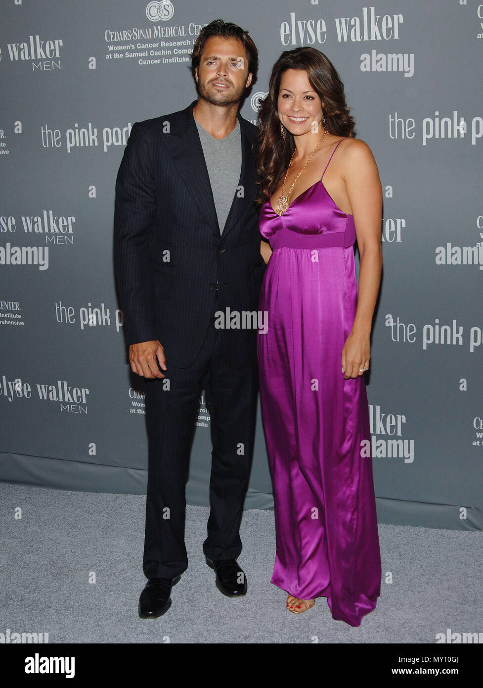 David Charvet and wife Brooke Burke  -  4TH Annual Pink Party To Benefit Cedars-SSinai's Women Cancer Research Institute at the Santa Monica Airport  In Los Angeles.  full length smile CharvetDavid BurkeBrooke 54  Event in Hollywood Life - California, Red Carpet Event, USA, Film Industry, Celebrities, Photography, Bestof, Arts Culture and Entertainment, Celebrities fashion, Best of, Hollywood Life, Event in Hollywood Life - California, Red Carpet and backstage, Music celebrities, Topix, Couple, family ( husband and wife ) and kids- Children, brothers and sisters inquiry tsuni@Gamma-USA.com, Cr Stock Photo
