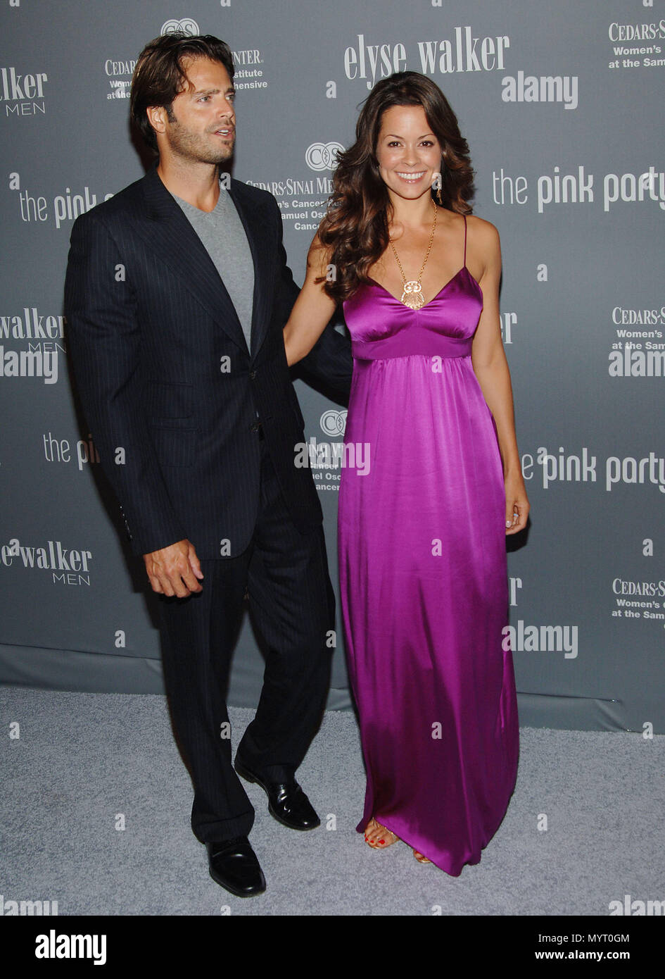 David Charvet and wife Brooke Burke  -  4TH Annual Pink Party To Benefit Cedars-SSinai's Women Cancer Research Institute at the Santa Monica Airport  In Los Angeles.  full length eye contact smile CharvetDavid BurkeBrooke 56  Event in Hollywood Life - California, Red Carpet Event, USA, Film Industry, Celebrities, Photography, Bestof, Arts Culture and Entertainment, Celebrities fashion, Best of, Hollywood Life, Event in Hollywood Life - California, Red Carpet and backstage, Music celebrities, Topix, Couple, family ( husband and wife ) and kids- Children, brothers and sisters inquiry tsuni@Gamma Stock Photo