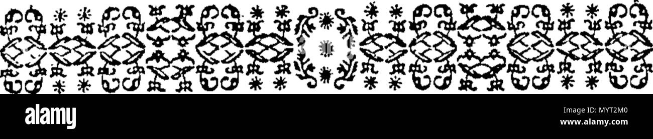 . English: Fleuron from book: Antiqu? lingu? Britannic? thesaurus: being a British, or Welsh-English dictionary: Containing Some Thousands of British Words more than any Welsh Dictionary hitherto published. All the Authorities or Examples which the learned Doctor Davies gives, in his British-Latin Dictionary, from ancient Poets, Historians, &c. are inserted in This, as they are accurate Proofs of the Significations assigned to those Words; and the Words which are added, are often exemplified in the same Manner. And to make this Work more compleat, besides the Explications and Etymologies of Wo Stock Photo