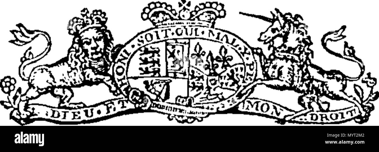 . English: Fleuron from book: Antiqu? lingu? Britannic? thesaurus: being a British, or Welsh-English dictionary: Containing Some Thousands of British Words more than any Welsh Dictionary hitherto published. All the Authorities or Examples which the learned Doctor Davies gives, in his British-Latin Dictionary, from ancient Poets, Historians, &c. are inserted in This, as they are accurate Proofs of the Significations assigned to those Words; and the Words which are added, are often exemplified in the same Manner. And to make this Work more compleat, besides the Explications and Etymologies of Wo Stock Photo