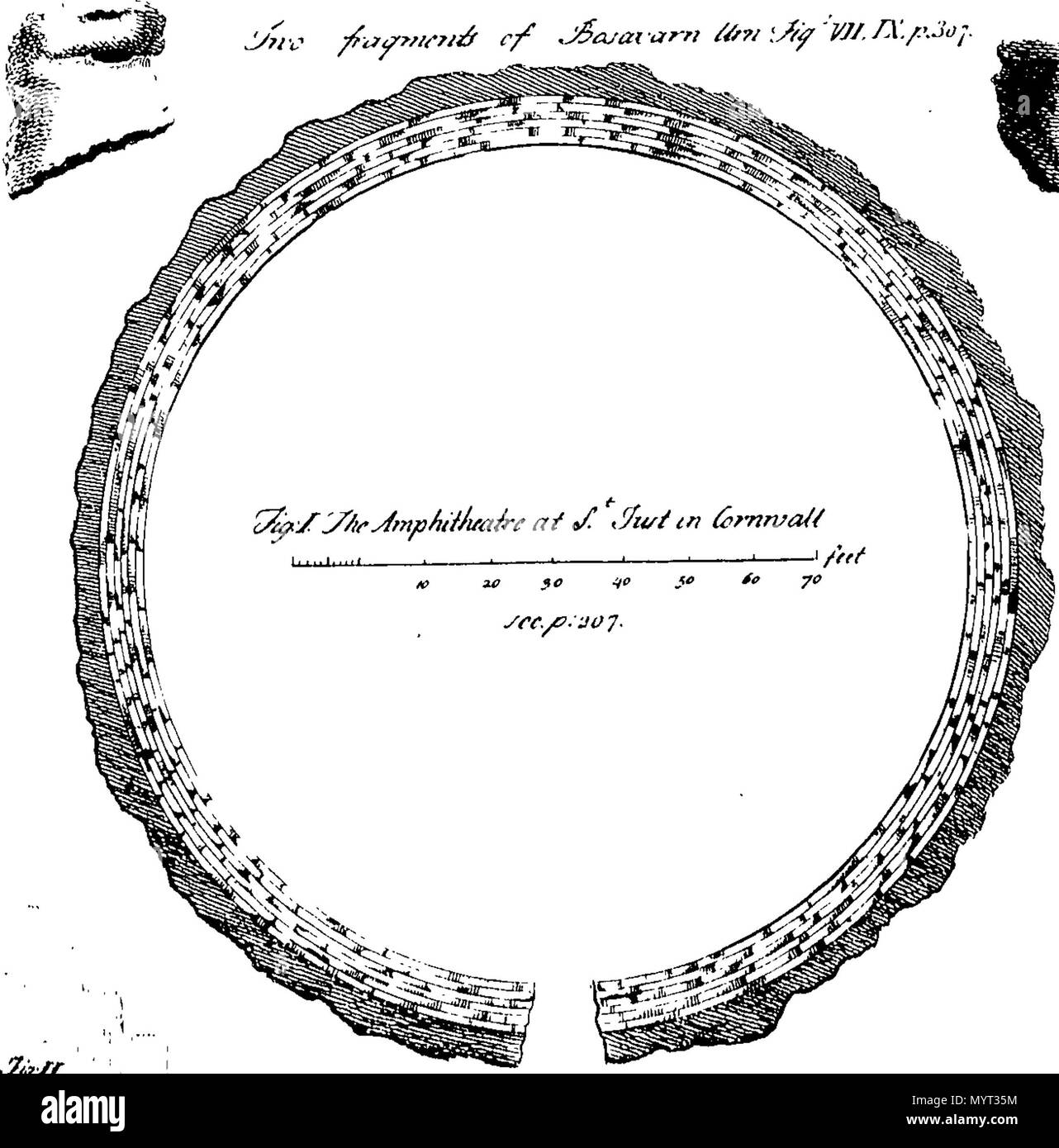 English Fleuron From Book Antiquities Historical And Monumental Of The County Of Cornwall Consisting Of Several Essays On The First Inhabitants Druid Superstition Customs And Remains Of The Most Remote Antiquity In