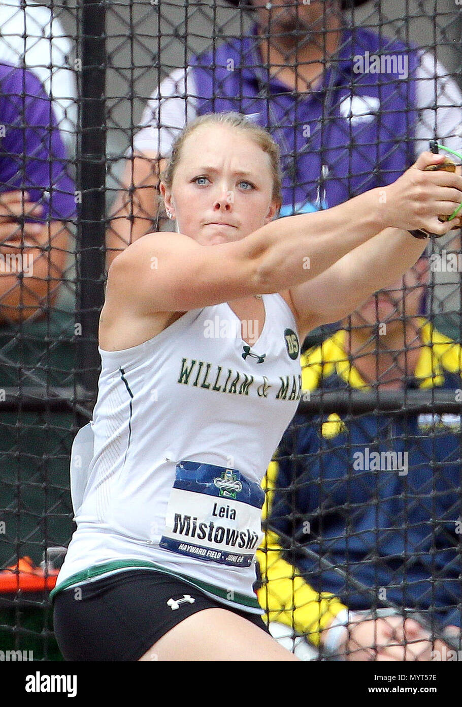 June 7, 2018. Leia Mistowski of William and Mary competes in the Women