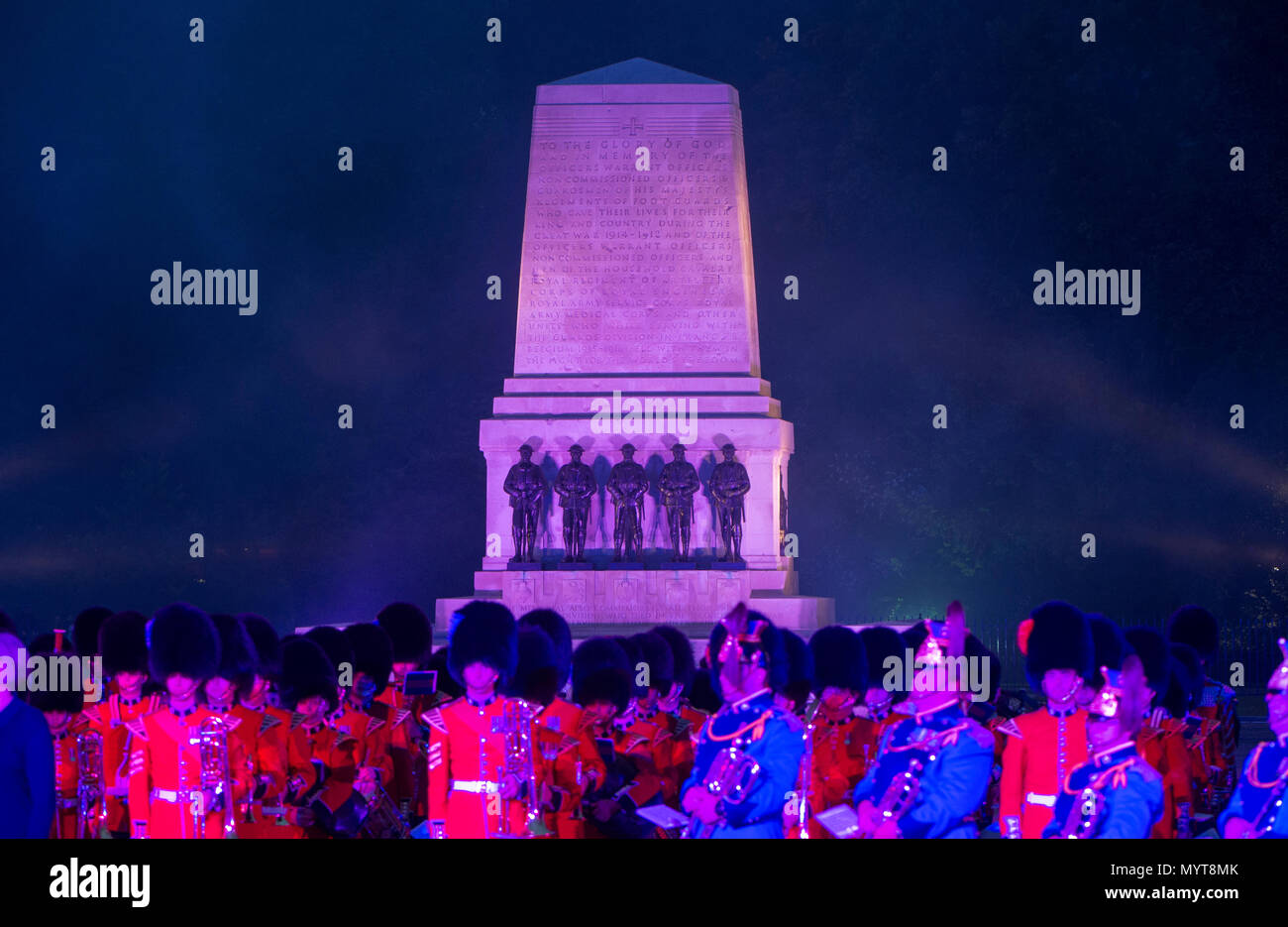 Horse Guards, London, UK. 7 June, 2018. The Massed Bands of the