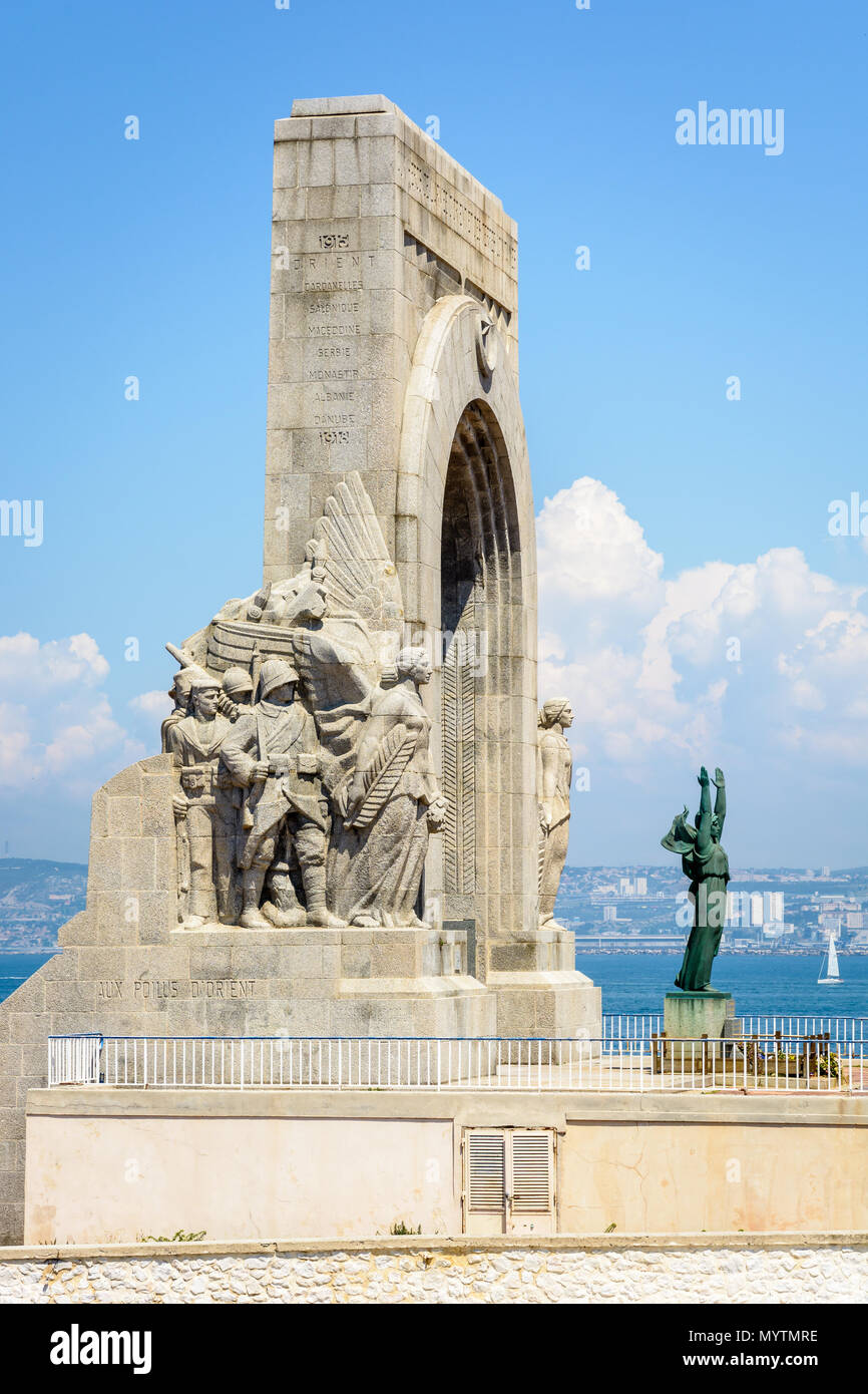 The war memorial to the Eastern Army, or Porte d'Orient, a monument in  memory of soldiers dead for France on the battlefields of eastern europe in  WWI Stock Photo - Alamy