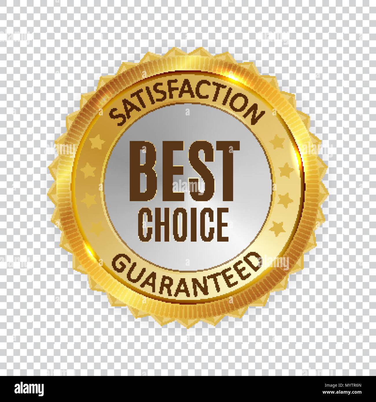 Best Choice Golden Shiny Label Sign. Vector Illustration EPS10 Stock