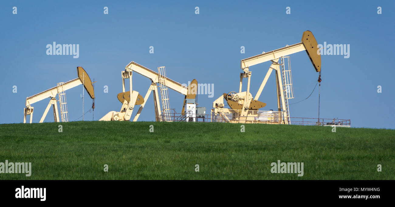 Pumpjack Alberta Canada Stock Photo