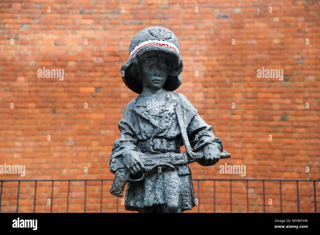 The monument of the Little Insurgent (Pomnik Malego Powstanca) in Warsaw  Old Town, Warsaw, Poland. 21 March 2017. The statue is a homage to the  child Stock Photo - Alamy