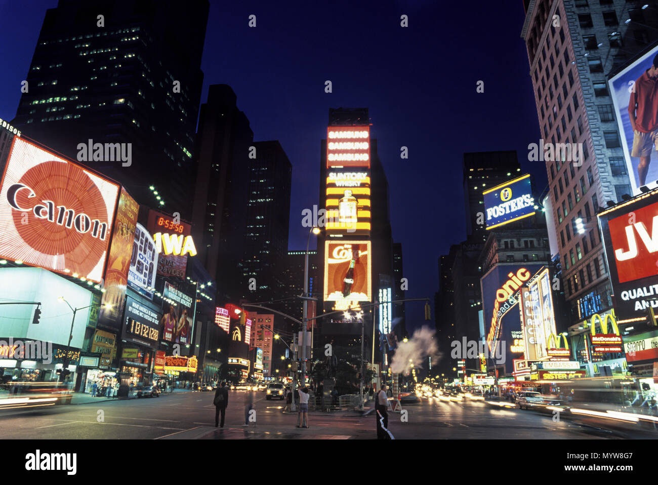 1992 HISTORICAL TIMES SQUARE MIDTOWN MANHATTAN NEW YORK CITY USA Stock Photo