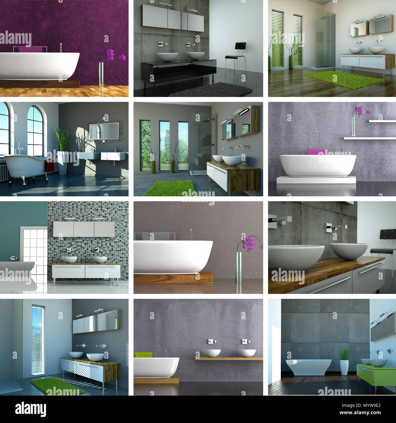 Set of sofas in modern Interior design Stock Photo - Alamy