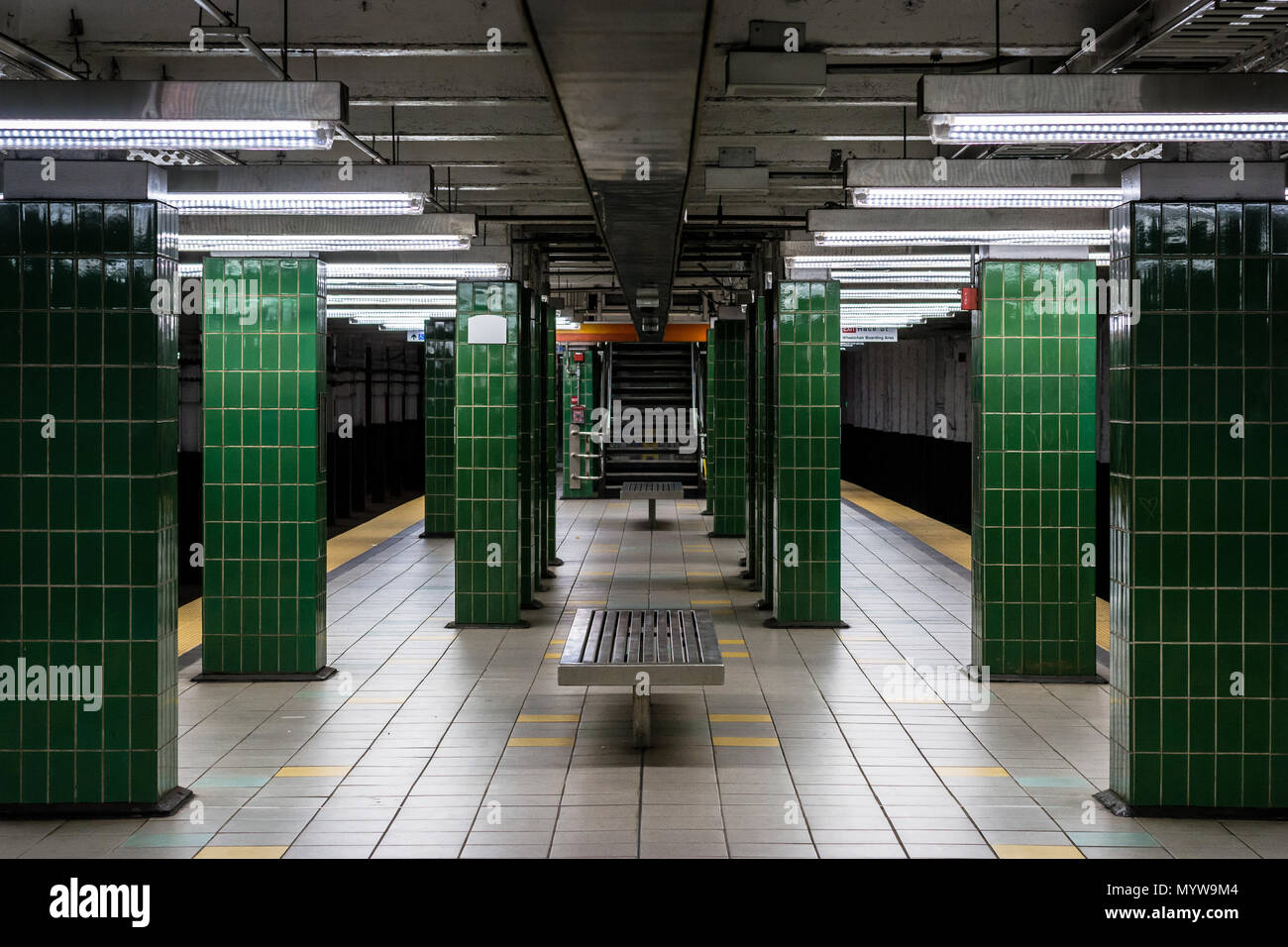 Platform at Tasker Morris Station, in South Philadelphia, Pennsylvania