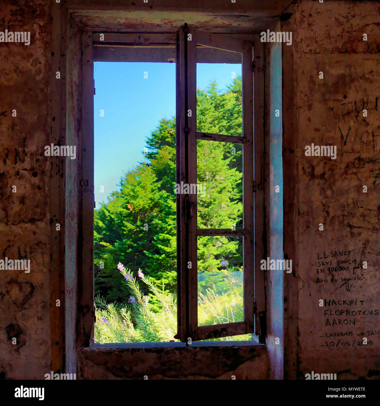 Open window, France Stock Photo