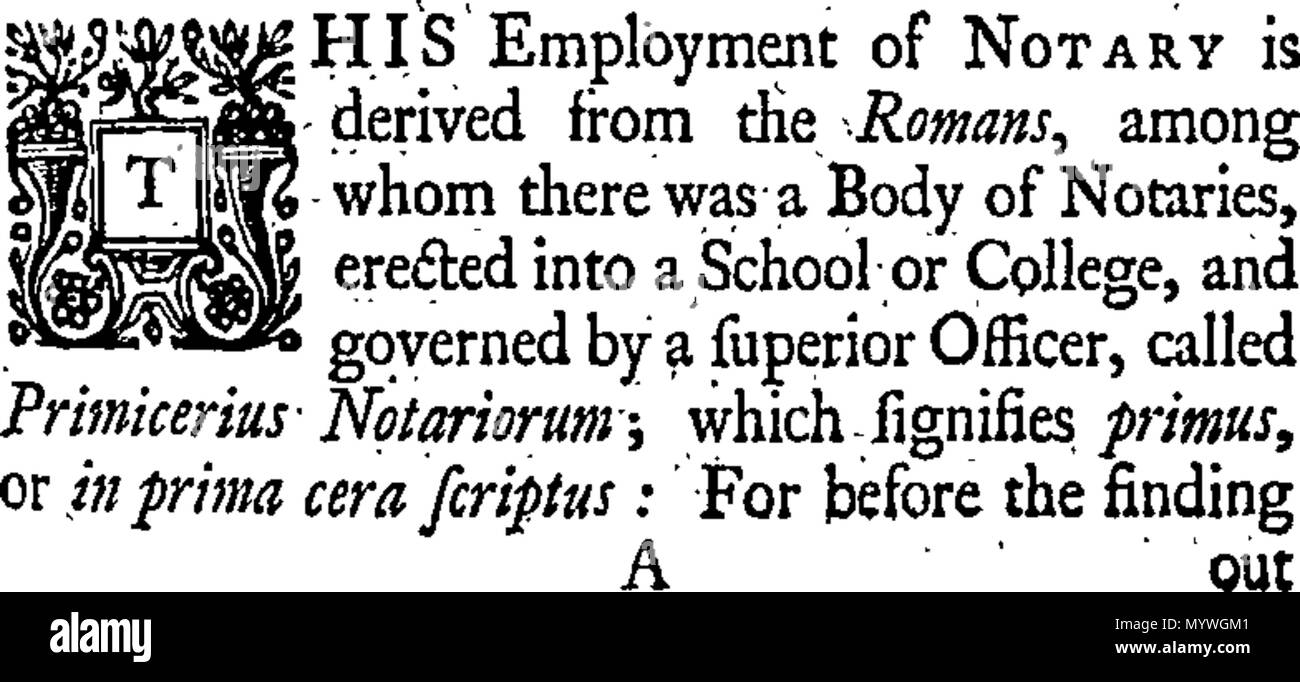 . English Fleuron from book Ars notariatus or, the art and office of