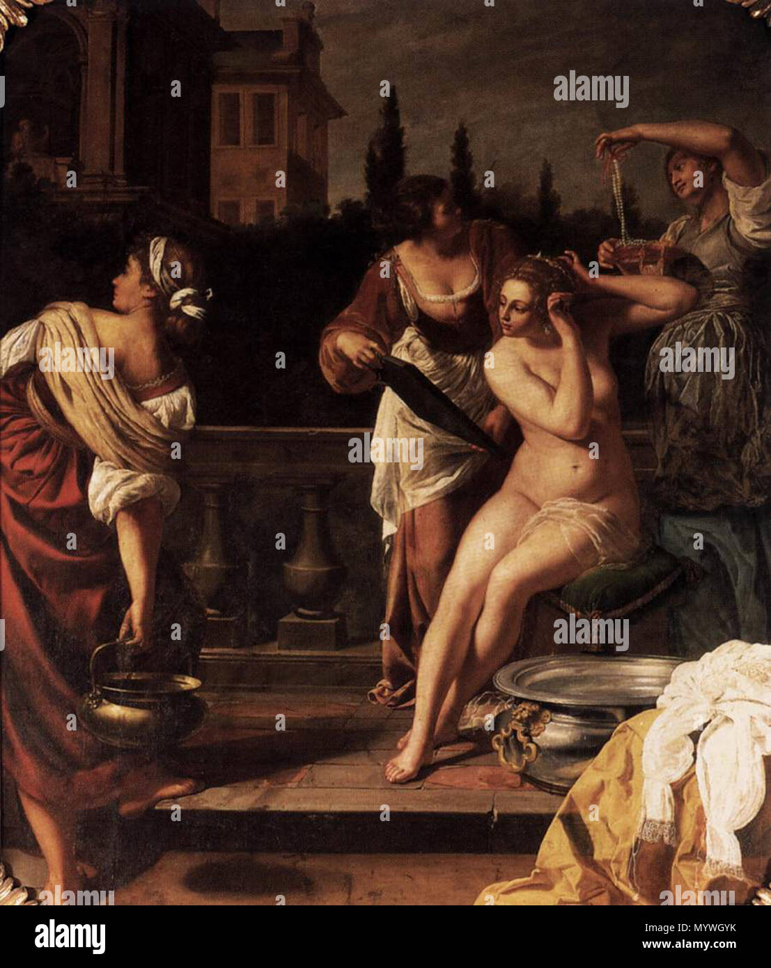 . Bathsheba Bathing . between circa 1645 and circa 1650 380 Artemisia Gentileschi - Bathsheba - WGA08558 Stock Photo