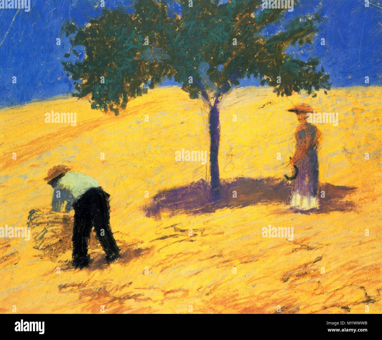. Deutsch: A. Macke. Baum im Kornfeld  . 1908. Unknown 14 Baum im Kornfeld Stock Photo