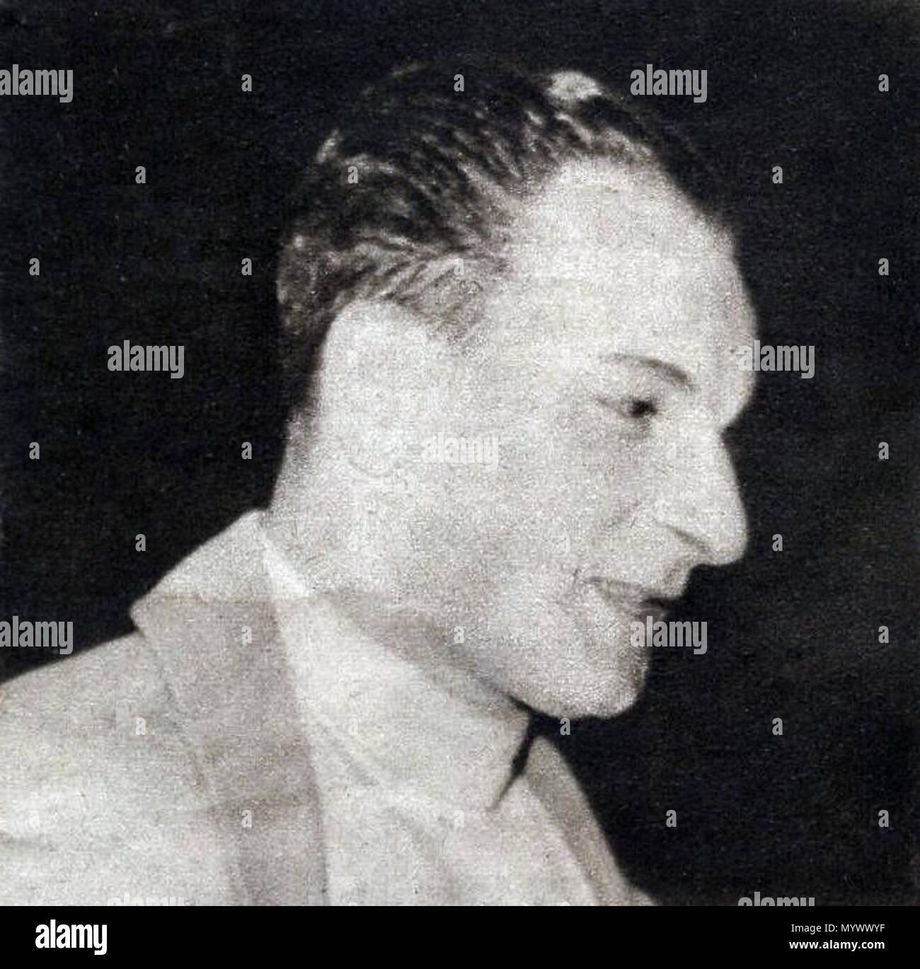 14 Bernard Schmetz, champion du monde à l'épée en 1937 Stock Photo