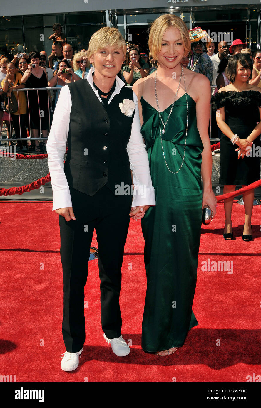 Ellen Degeneres And Portia De Rossi 35th Daytime Emmy Awards 2008 At The Kodak Theatre In Los Angeles Full Length Eye Contact Smiledegeneresellen Derossiportia 31 Event In Hollywood Life California