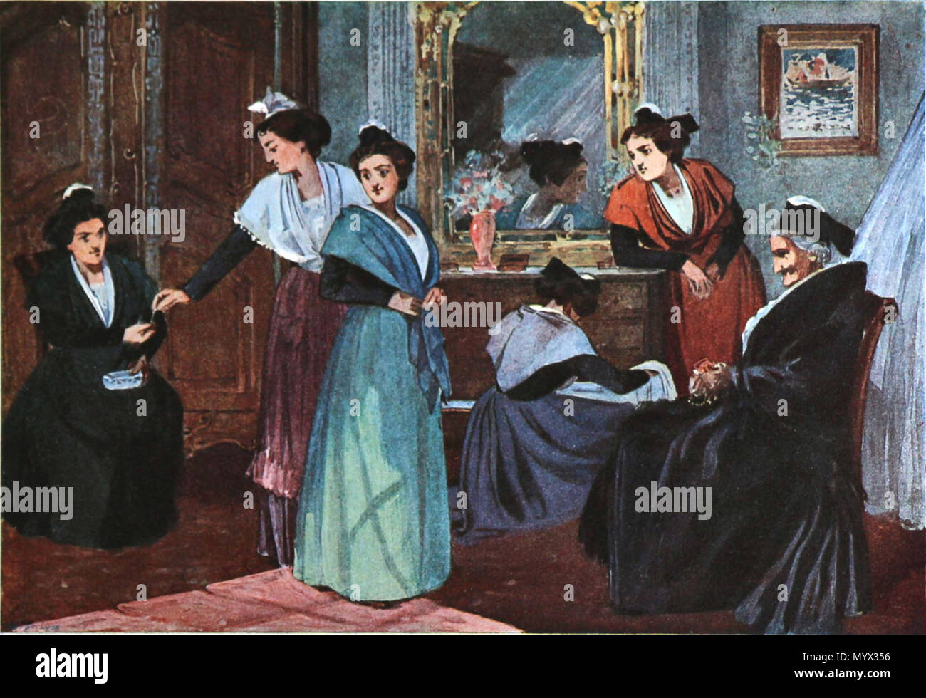 66 Léo Lelée La première coiffe Stock Photo