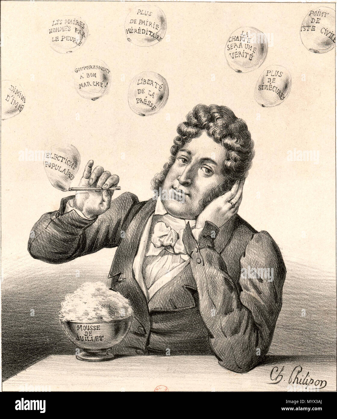 Caricature of Louis-Philippe , The Pear, Détail 2. News Photo - Getty  Images