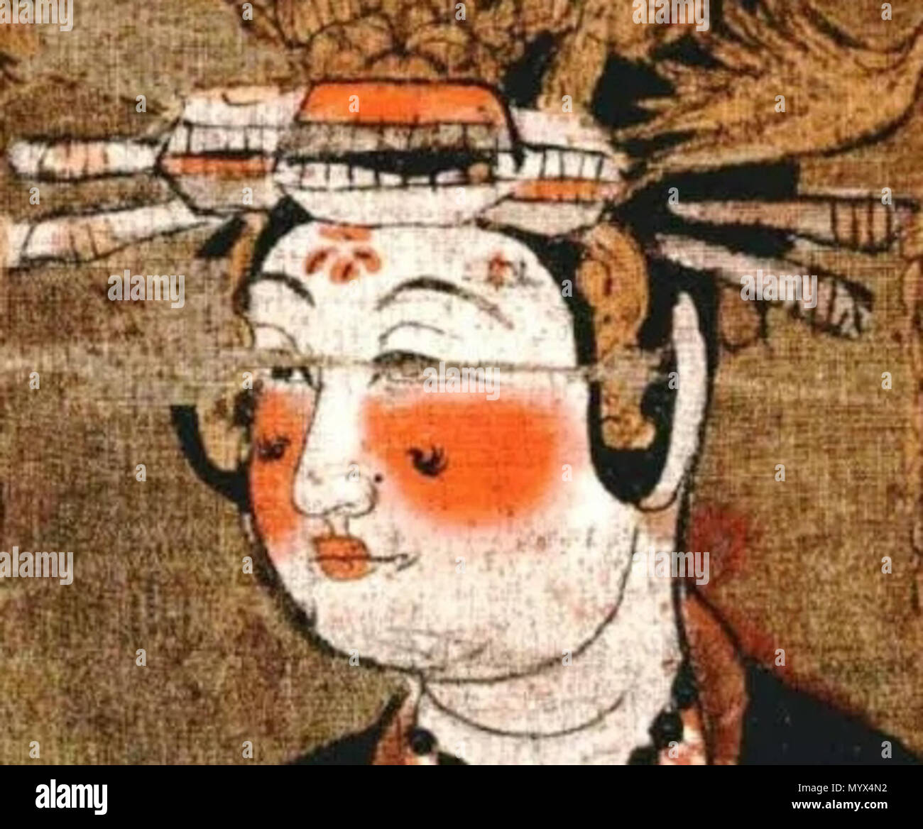 中文 香港 五代女性花鈿妝 10th Century Unknown 33 Five Dynasties Makeup Stock Photo Alamy