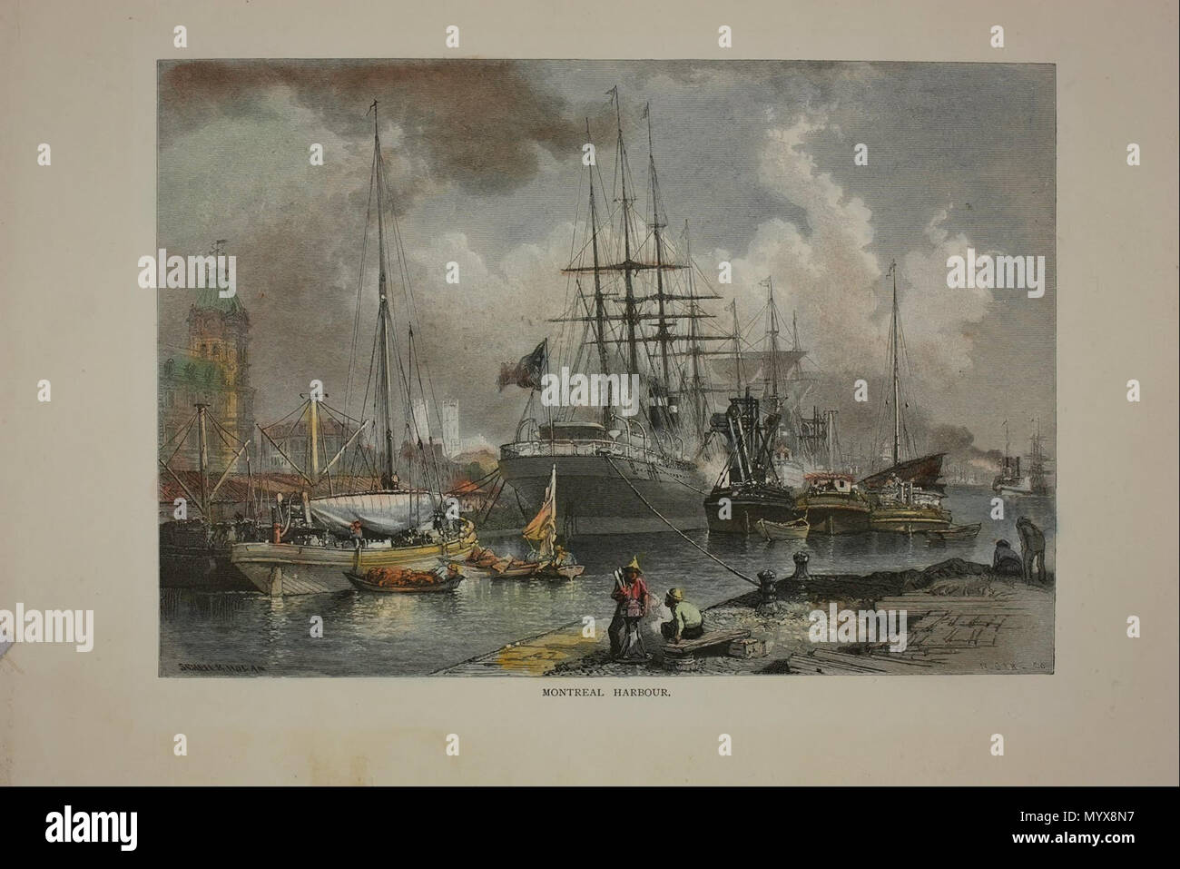 2 Munro Grant Old Port of Montréal etching Dessin du Vieux