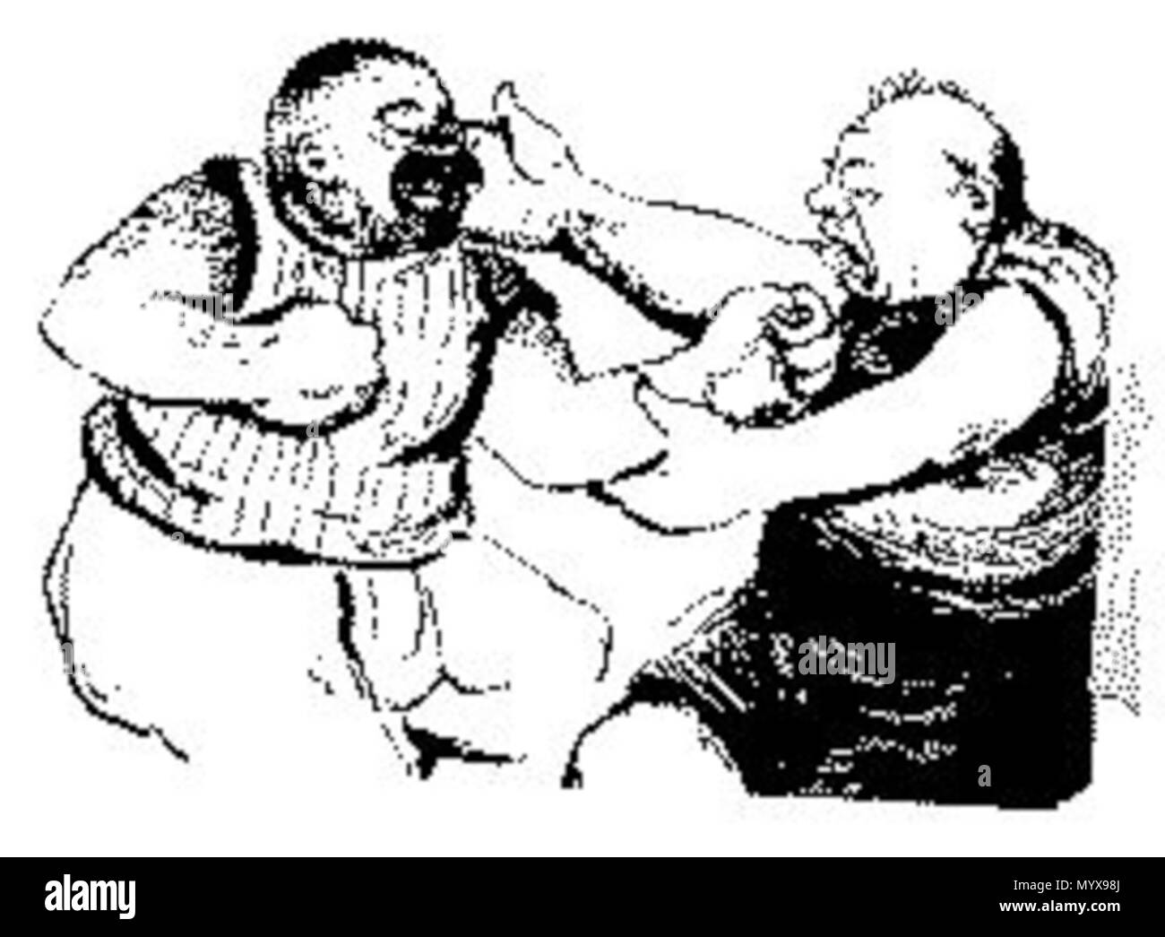 . Cartoon by Sukumar Ray.  . Sukumar Ray / ??????? ???? 1 Kanakhorasangbad Stock Photo