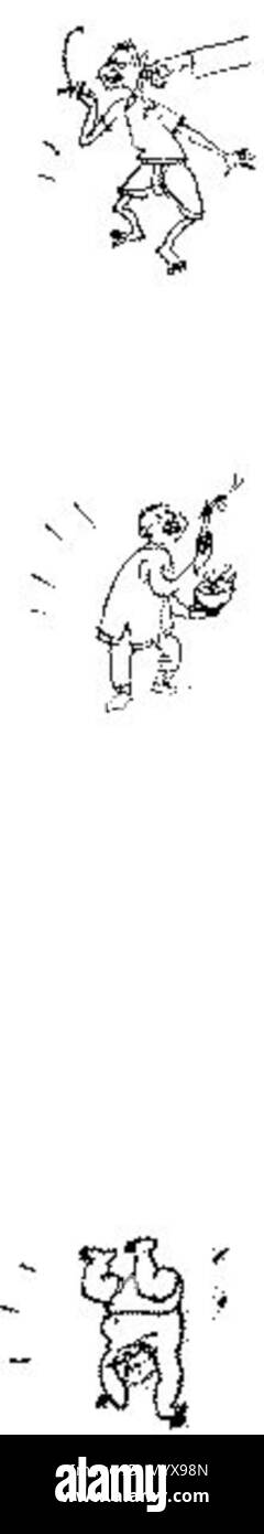. Cartoon by Sukumar Ray.  . Sukumar Ray / ??????? ???? 1 Khaikhai Stock Photo