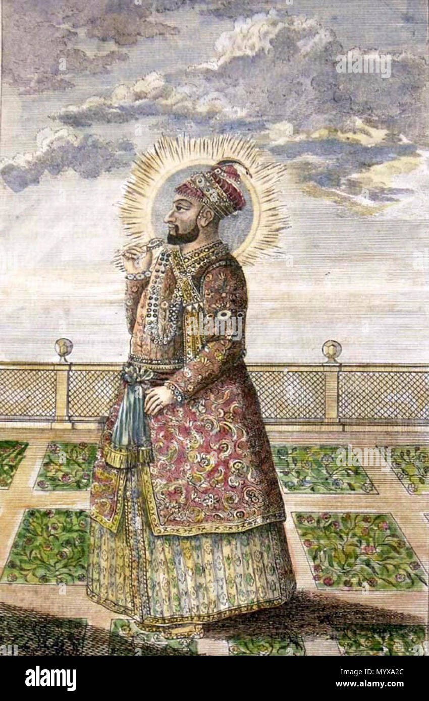 Hyder Ali, a steel engraving from the 1790's (with modern hand coloring ...