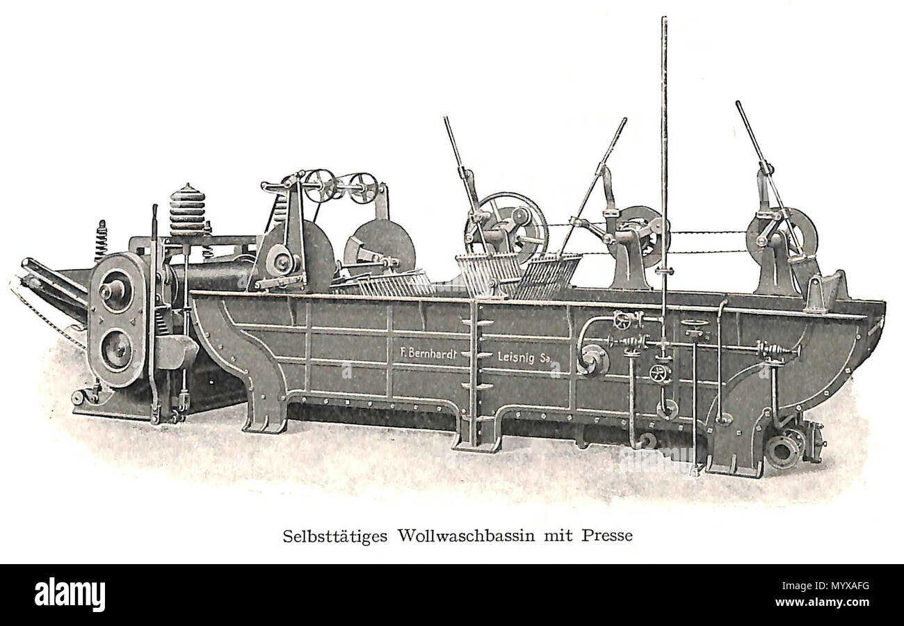 . Deutsch: Leisnig - Die Palette der gefertigten Maschinen wurde laufend für Industrie und Handwerksbetriebe optimiert.  . 1913. Wilhelm Wendlandt (1859-1937) 2 (1913) LEISNIG Maschinenfabrik F. Bernhardt Abb.2 Stock Photo
