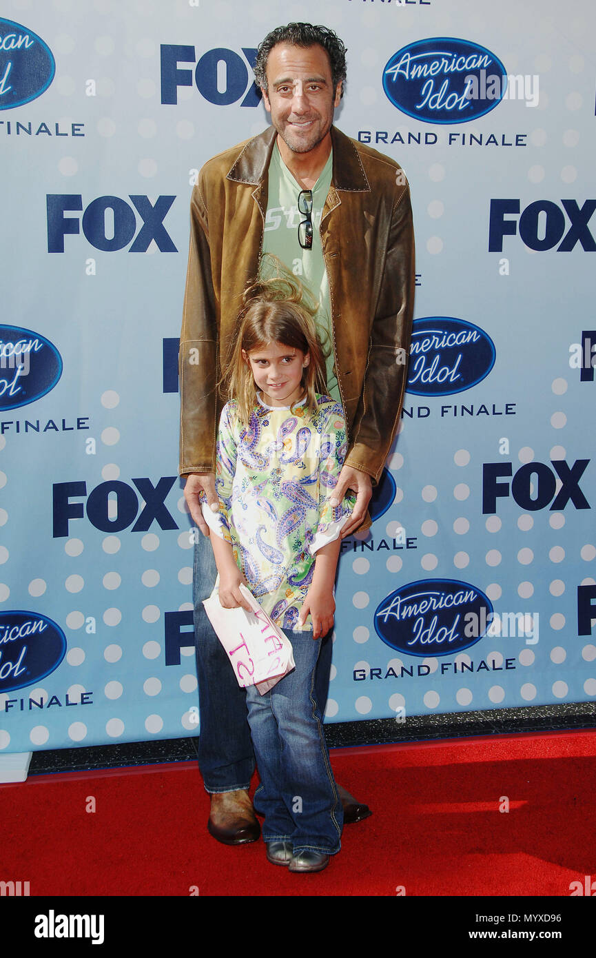 Brad Garrett and daughter arriving at the AMERICAN IDOL Final at the