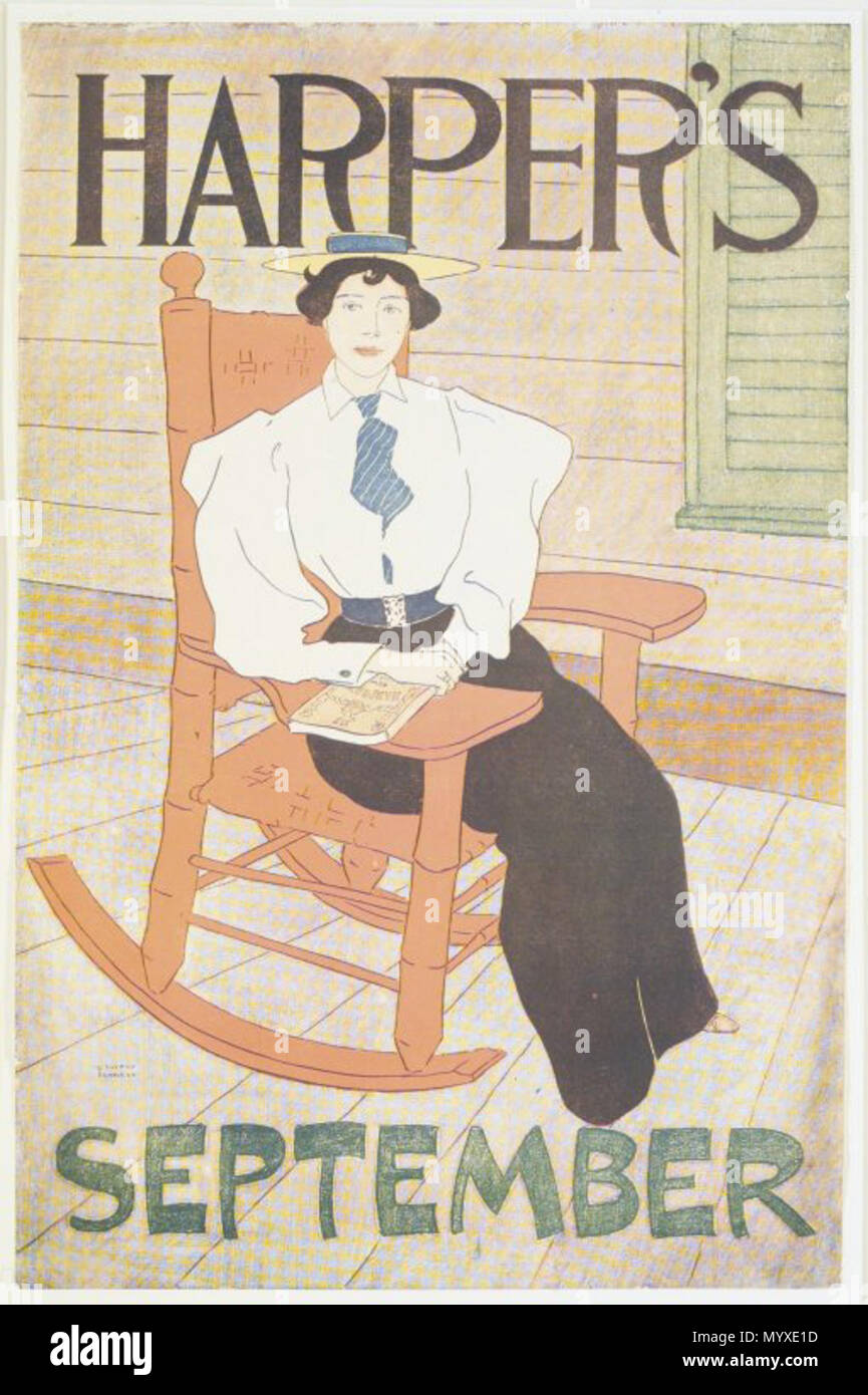 . Harper's Poster - September 1896 . circa 1896 16 Brooklyn Museum - Harper's Poster - September 1896 - Edward Penfield Stock Photo